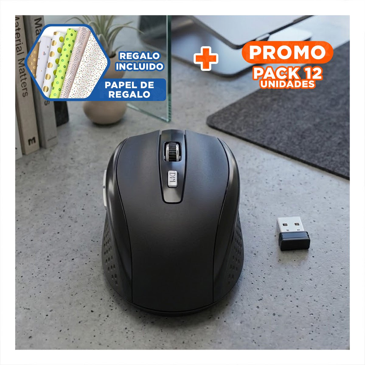 PACK12 ACCESORIOS GAMER TECLADO ILUMINADO CON MOUSE PARA PC DE TRABAJO Y ESTUDIO Y+PAPEL REGALO - 1