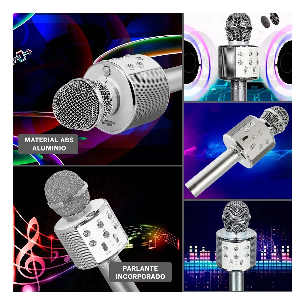 PACK4 UNIDAD VOCAL PORTATIL PLOMO CON BATERIA DURADERA Y CONTROLES FACILES Y+REGALO STICKER - 2