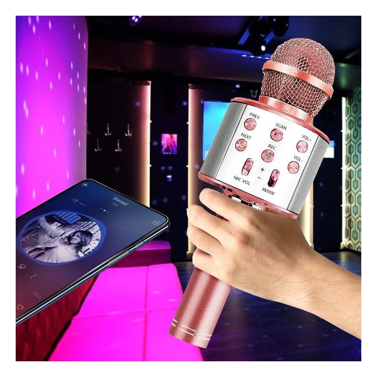PACK12 MODULO DE AUDIO BLUETOOTH ORO ROSADO PARA MUSICA Y DIVERSION Y+PAPEL REGALO - 3