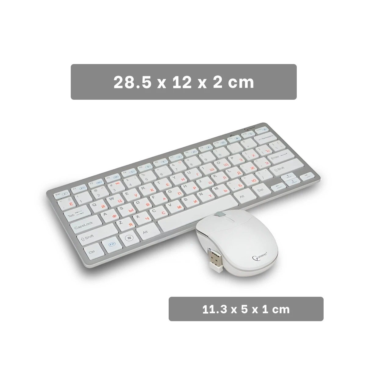 PACK2 SET TECLADO Y MOUSE PROFESIONAL PARA ESCRITORIO Y CASA COLOR BLANCO Y+REGALO STICKER - 4