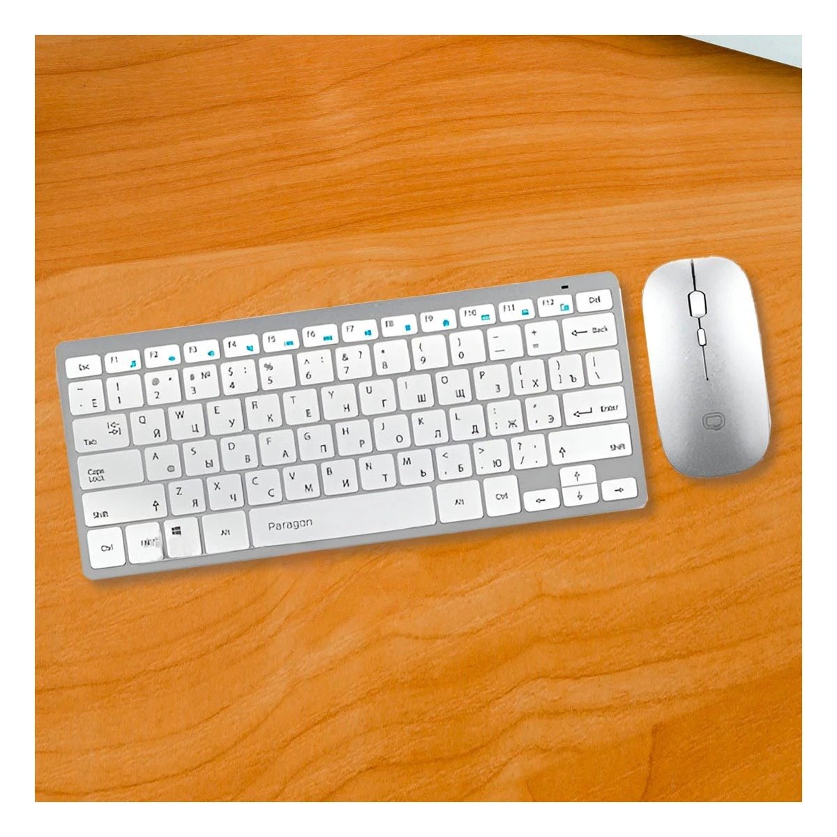 PACK2 KIT TECLADO Y MOUSE ERGONOMICO PARA JUGADOR Y STREAMING COLOR BLANCO Y+PAPEL REGALO - 5