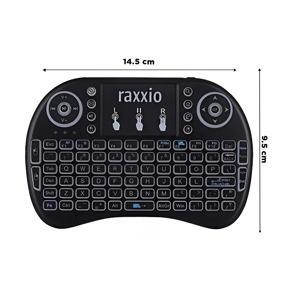 PACK4 TECLADO INALAMBRICO NEGRO PORTATIL CON SENSOR PRECISO Y LUCES INTEGRADAS Y+REGALO STICKER - 4