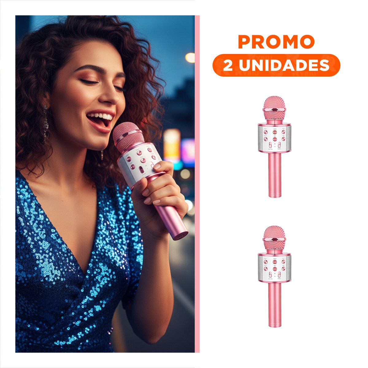 PACK2 MODULO PORTATIL BLUETOOTH ORO ROSADO CON CONEXION RAPIDA PARA MUSICA Y+REGALO STICKER - 1