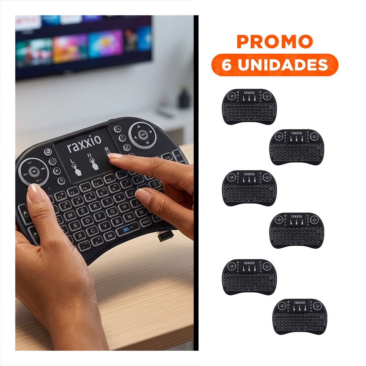 PACK6 DISPOSITIVO TOUCH PORTATIL CON BOTONES SUAVES Y LUCES LED PARA OFICINA - 1