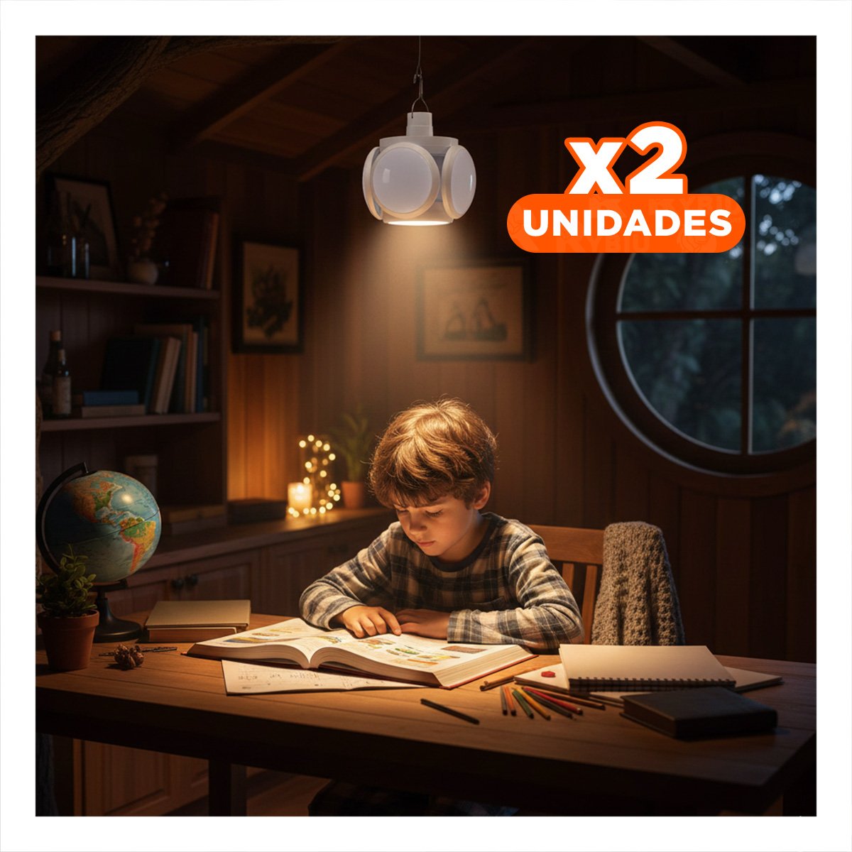 PACK2 FARO LED RECARGABLE CON PANEL SOLAR CON LUZ REGULABLE PARA JARDINES Y+REGALO STICKER - 1