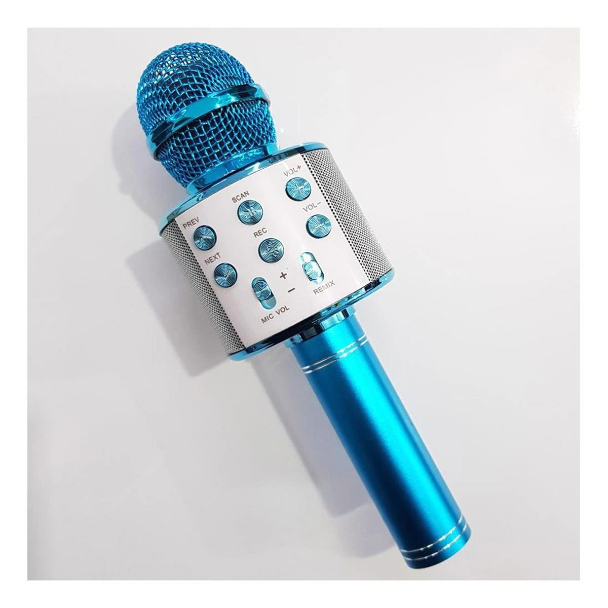 PACK12 EQUIPO DE KARAOKE BLUETOOTH AZUL CON SONIDO CLARO PARA MUSICA Y+REGALO STICKER - 3