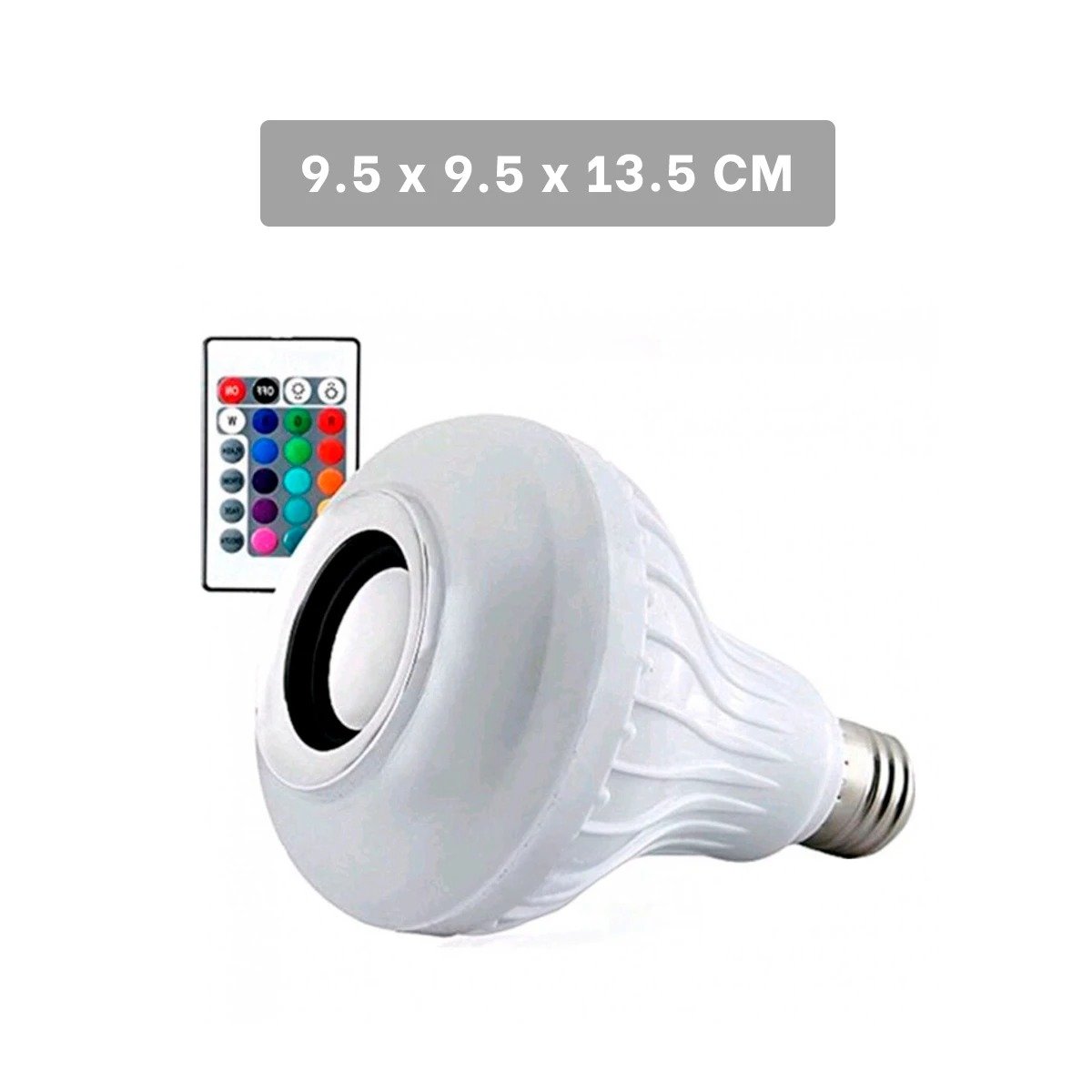 PACK12 BOMBILLA LED MUSICAL BLUETOOTH CON CONTROL REMOTO Y EFECTOS DE LUZ - 4