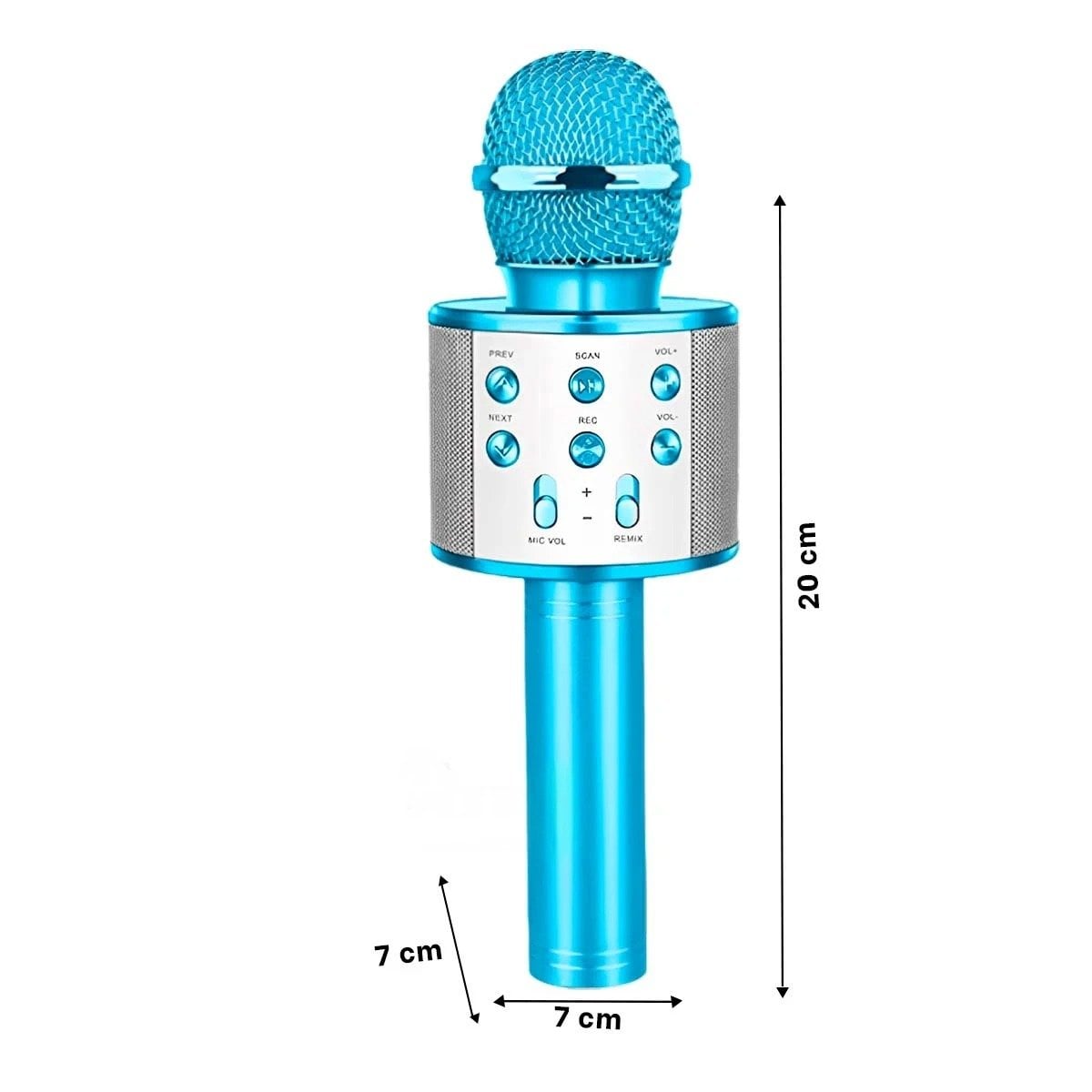 PACK6 HERRAMIENTA BLUETOOTH AZUL CON USO PRACTICO PARA KARAOKE Y+REGALO STICKER - 4