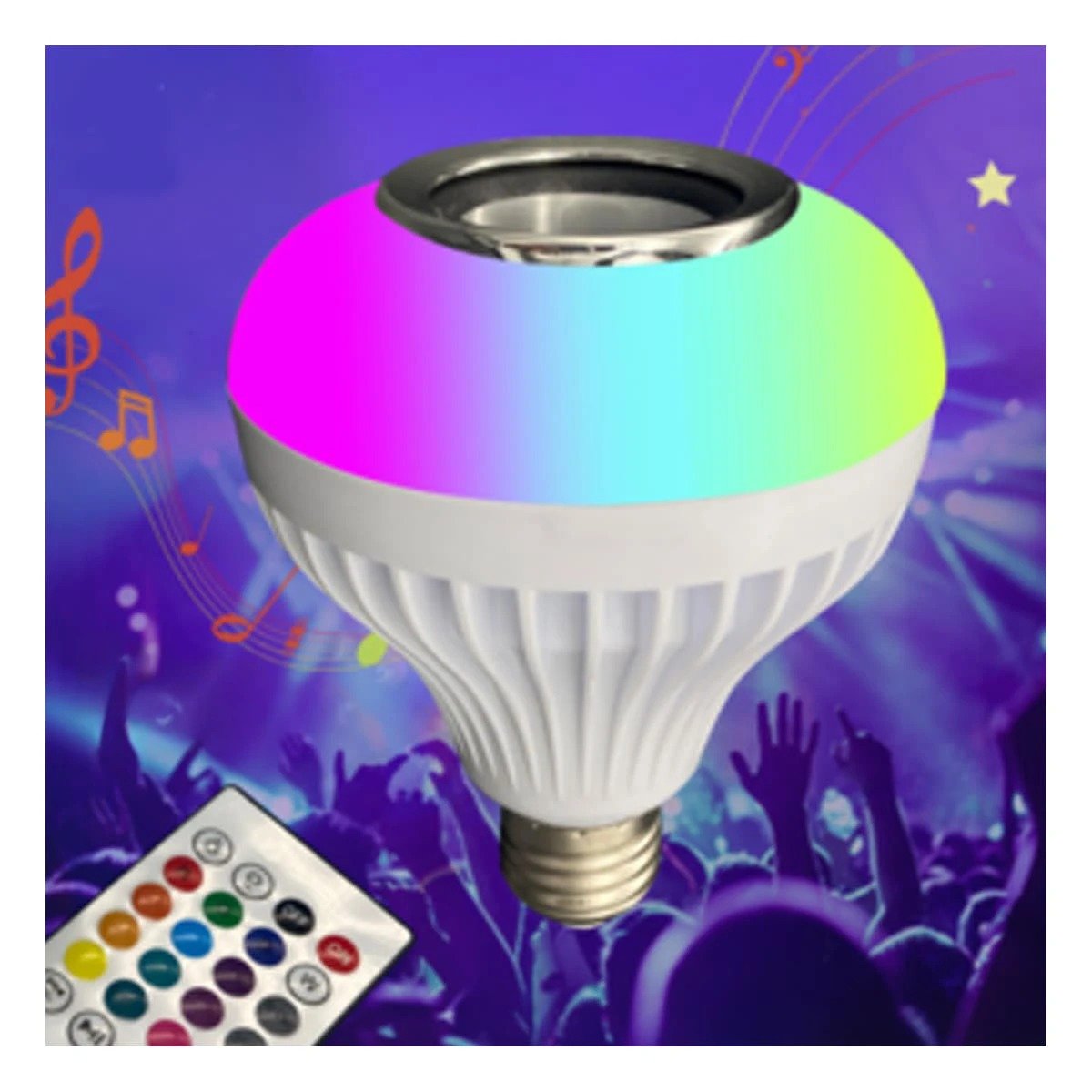 PACK2 ILUMINACION LED MUSICAL BLUETOOTH CON LUCES GIRATORIAS Y SONIDO AMBIENTAL Y+PAPEL REGALO - 5