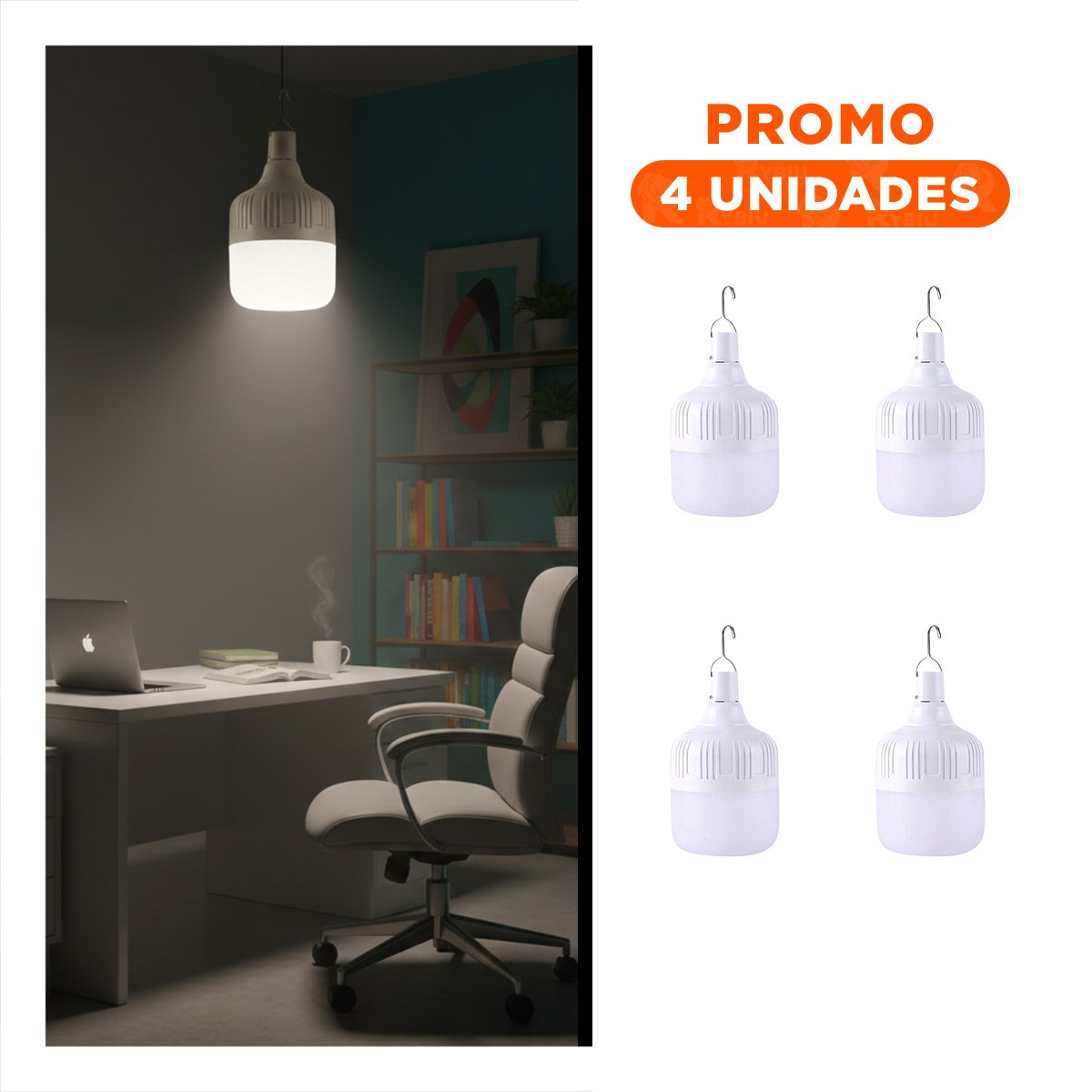 PACK4 ILUMINACION LED RECARGABLE CON LUZ Y FUNCIONAMIENTO DURADERO Y+REGALO STICKER - 1