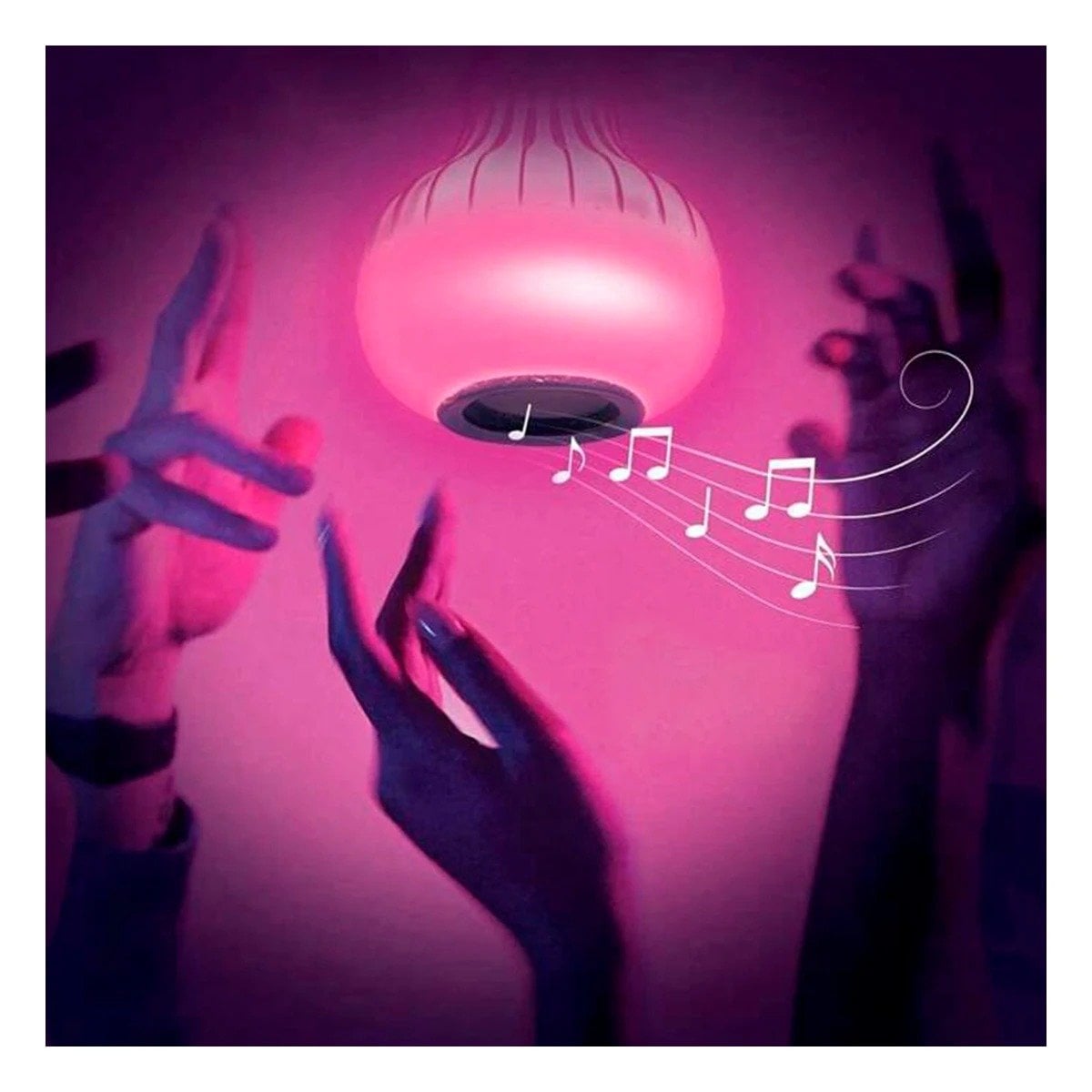 PACK2 FARO LED MUSICAL BLUETOOTH CON LUCES COLORIDAS Y SONIDO INTEGRADO Y+REGALO STICKER - 3