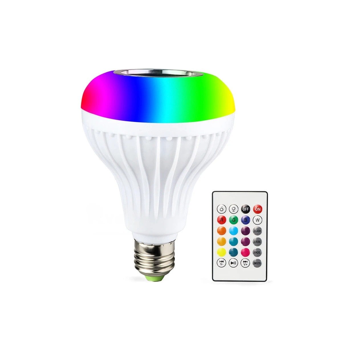 PACK12 FOCO LED MUSICAL BLUETOOTH CON LUCES GIRATORIAS Y SONIDO INTEGRADO Y+REGALO STICKER - 2