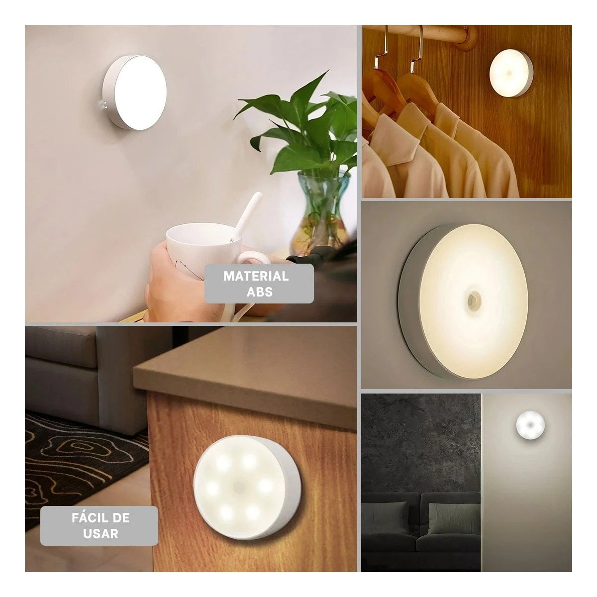 PACK6 BOMBILLA CON SENSOR CON LUZ REGULABLE BLANCO PARA CASA Y+PAPEL REGALO - 3