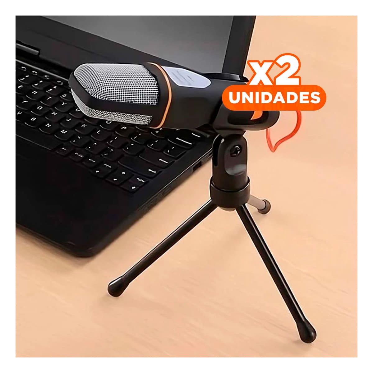PACK2 SET DE GRABACION PARA PC CON TRIPODE NEGRO PARA STREAMING Y VOZ Y+REGALO STICKER - 1