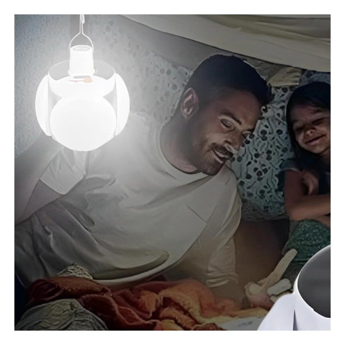 PACK2 ILUMINACION LED RECARGABLE CON PANEL SOLAR CON LUZ AJUSTABLE PARA CASA Y+PAPEL REGALO - 5