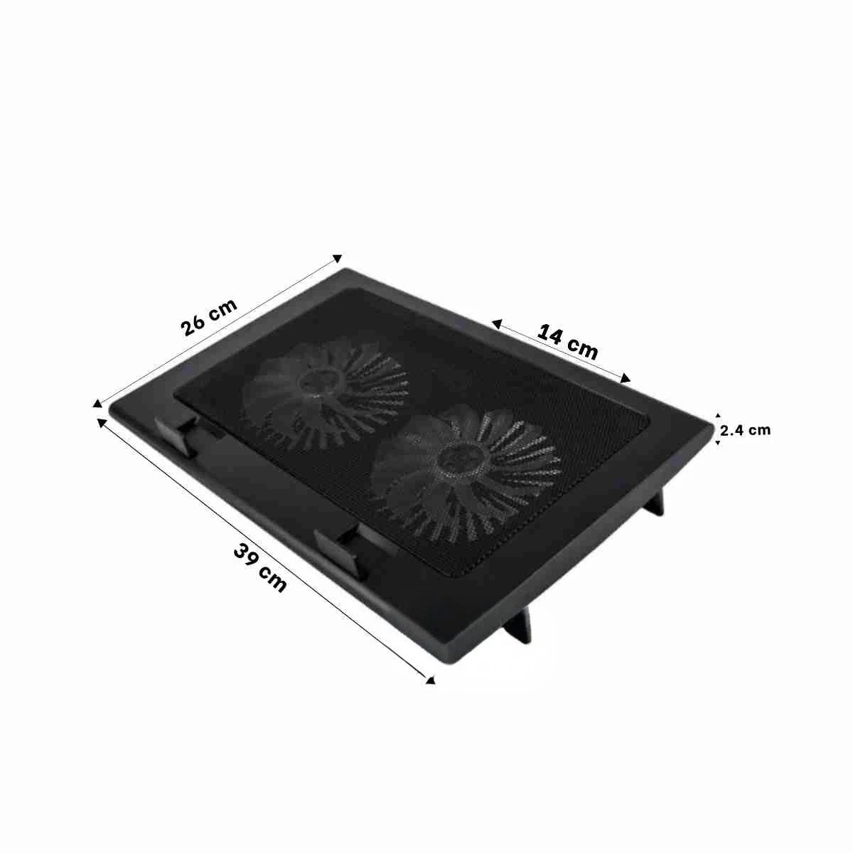 PACK2 BASE ENFRIADORA PARA LAPTOP A8 NEGRO CON ESTRUCTURA COMPACTA Y+REGALO STICKER - 4