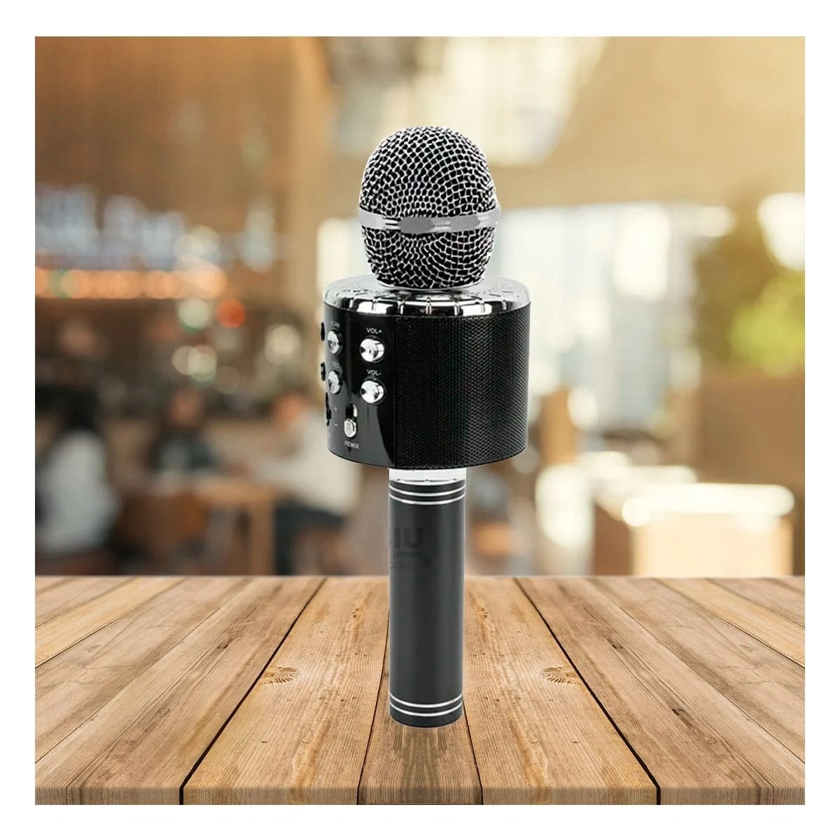 PACK12 MICROFONO REPRODUCTOR NEGRO CON BLUETOOTH PARA KARAOKE Y GRABACIÓN - 3