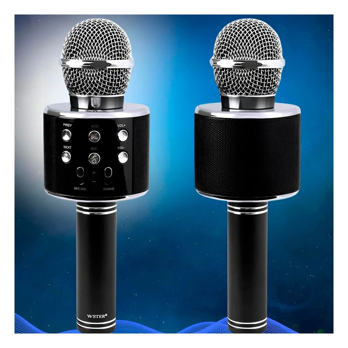 PACK4 MICROFONO PROFESIONAL COLOR NEGRO BLUETOOTH PARA GRABACIONES Y EVENTOS - 5