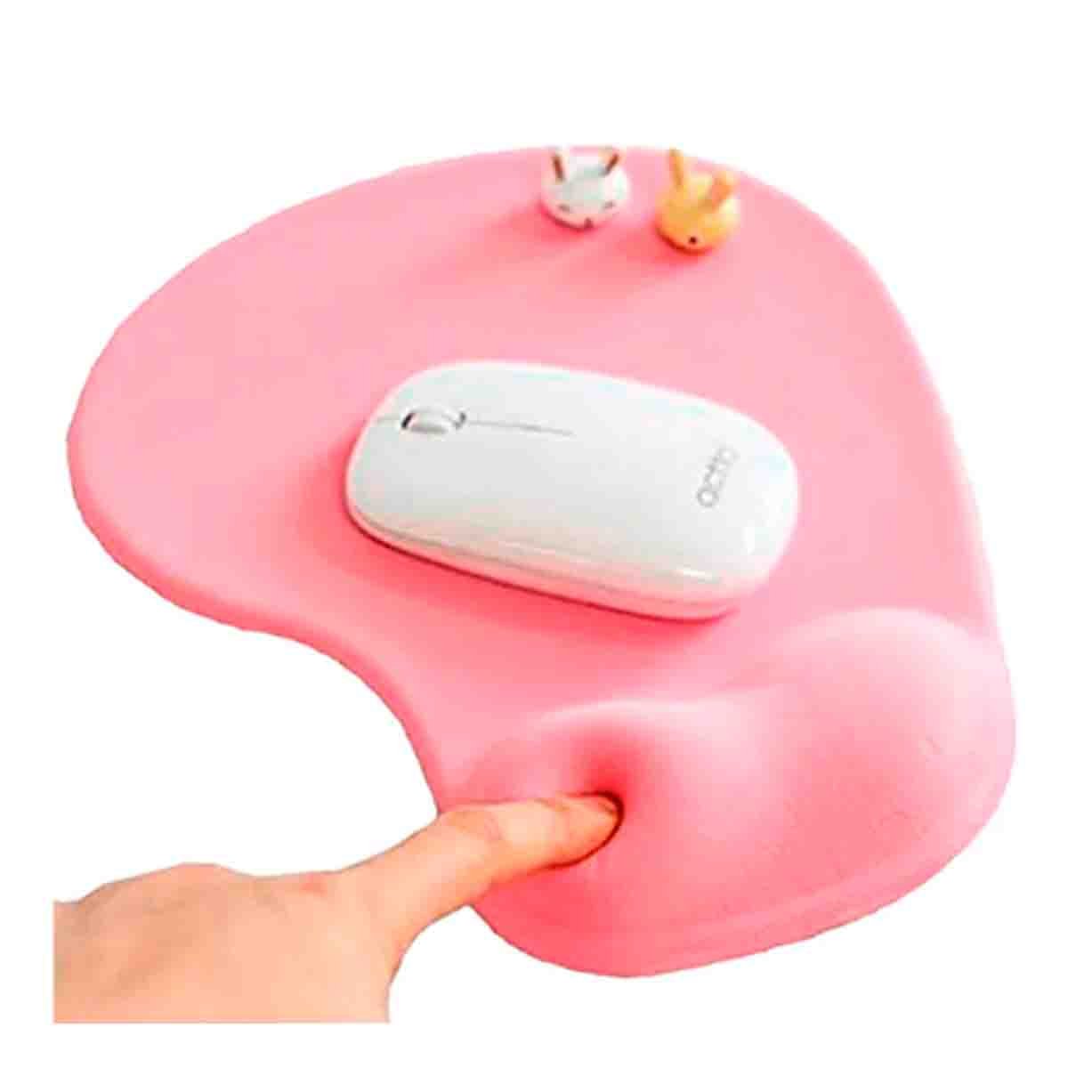 PACK4 ALFOMBRA GEL ERGONOMICA ROSADA CON TEXTURA SUAVE Y USO DIARIO EN PC Y+PAPEL REGALO - 3