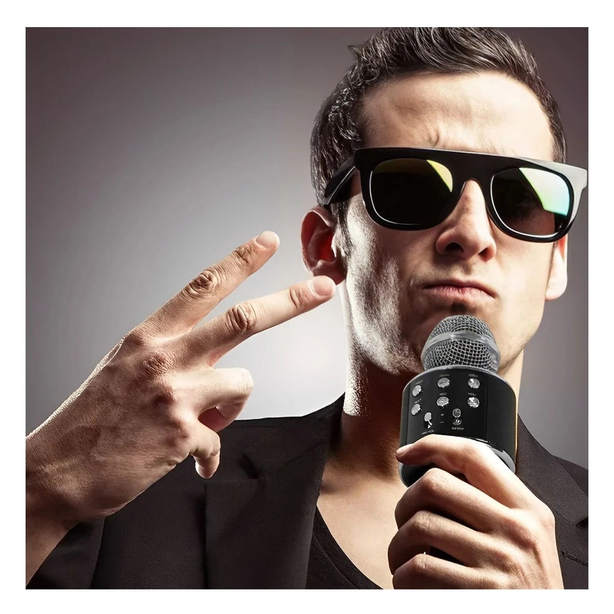 PACK2 PARLANTE COLOR NEGRO CON CONEXIÓN BLUETOOTH PARA REUNIONES Y EVENTOS - 5
