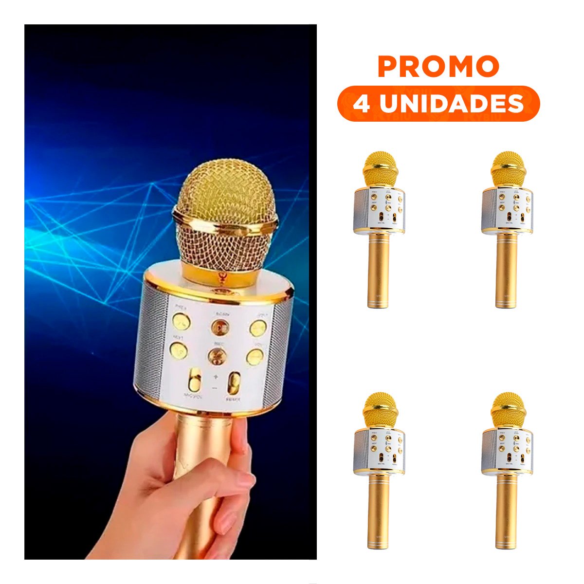 PACK4 EQUIPO PORTATIL DORADO CON MICROFONO INTEGRADO Y SONIDO EQUILIBRADO - 1