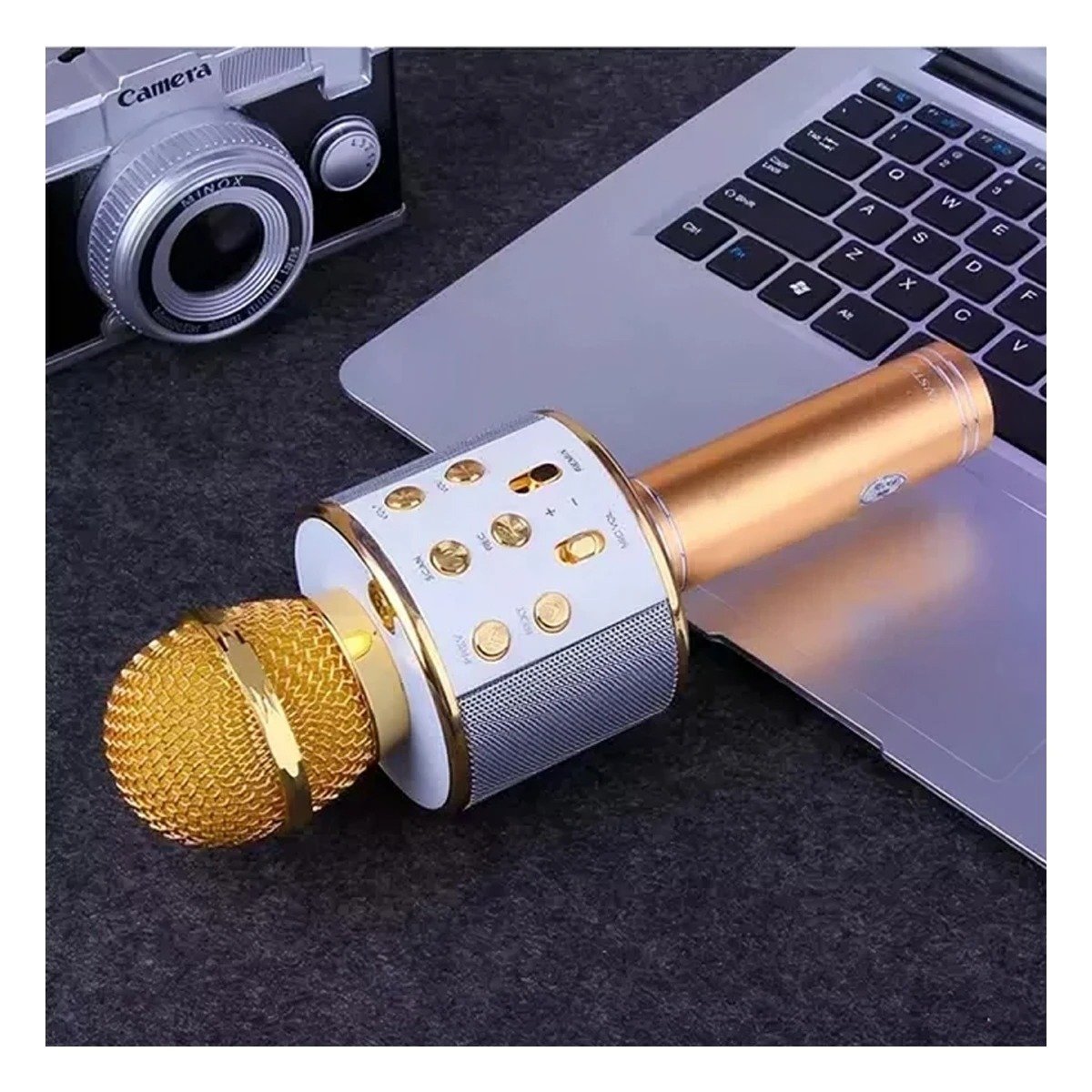PACK4 EQUIPO PORTATIL DORADO CON MICROFONO INTEGRADO Y SONIDO EQUILIBRADO - 2