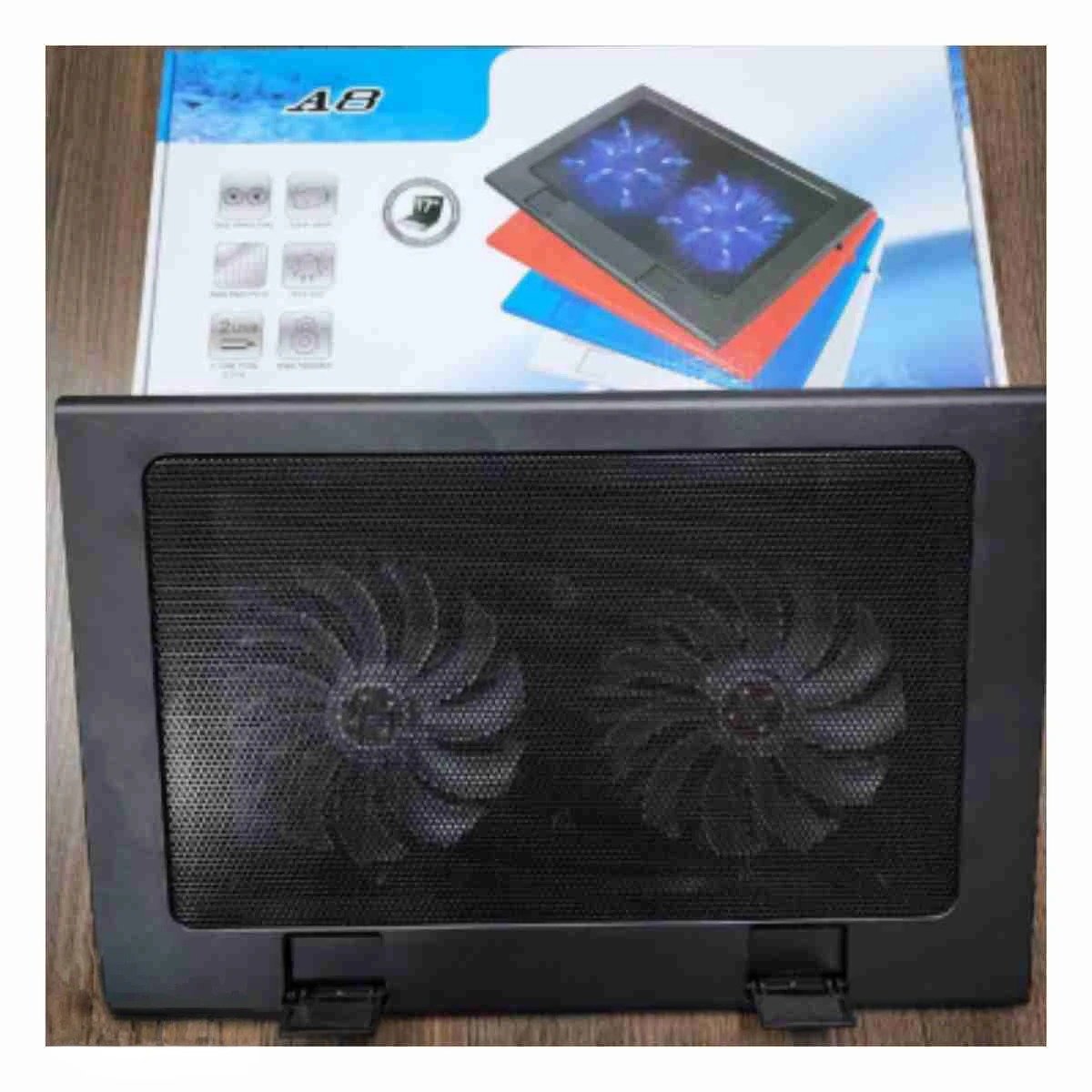 PACK6 SOPORTE AJUSTABLE PARA LAPTOP A8 NEGRO CON PLATAFORMA VENTILADA Y+REGALO STICKER - 5