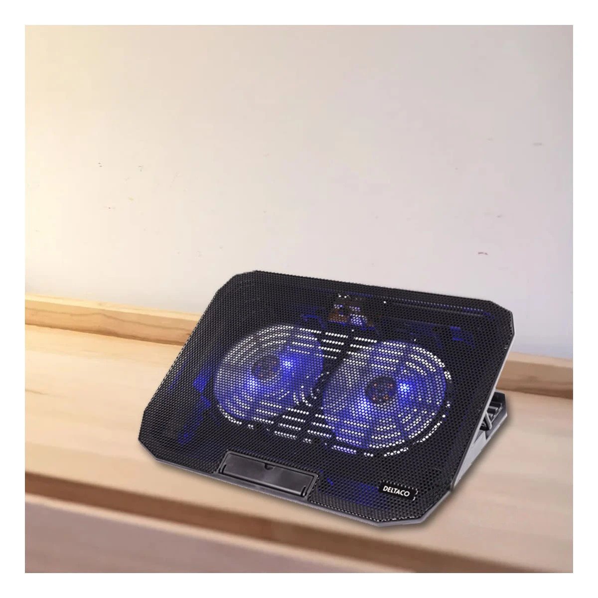 PACK6 REFRIGERADOR PORTATIL PARA LAPTOP 2 VENTILADORES NEGRO CON BASE FIRME Y+PAPEL REGALO - 2