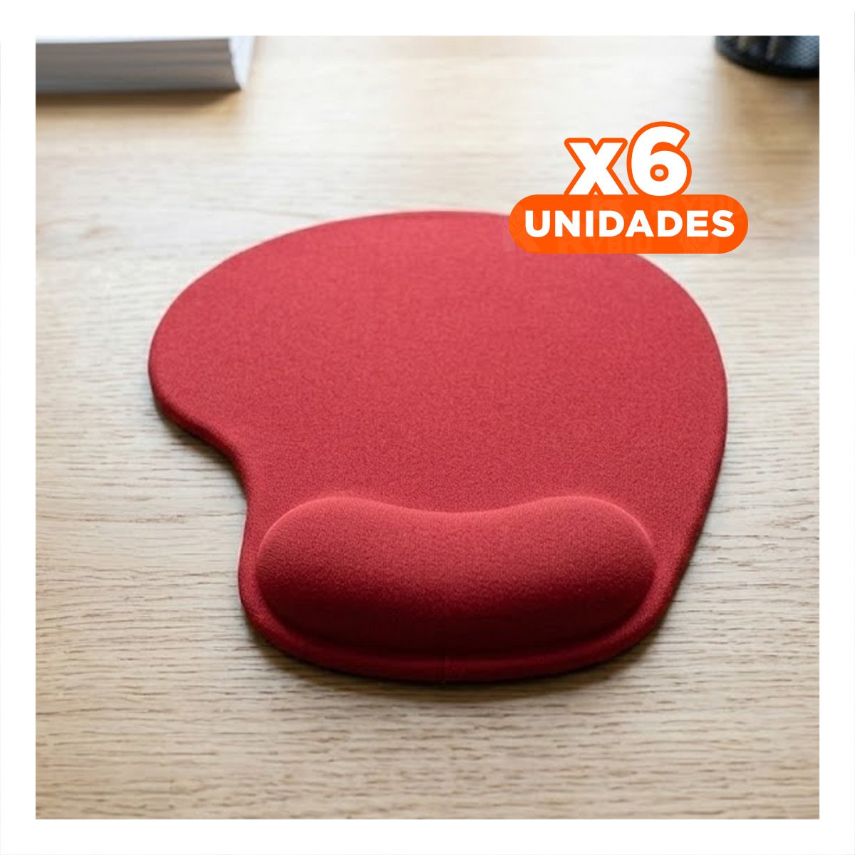 PACK6 SOPORTE GEL COMPACTO ROJO CON ESTILO MODERNO Y USO DIARIO EN PC Y+REGALO STICKER - 1