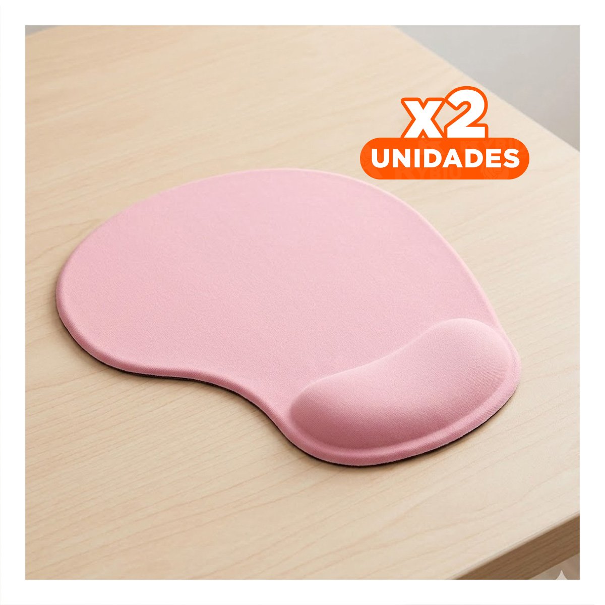 PACK2 SOPORTE GEL MINI ROSADO CON ESTILO MODERNO Y COMODO PARA COMPUTADORA Y+REGALO STICKER - 1