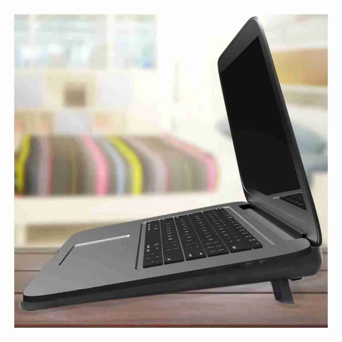 PACK2 SOPORTE PORTATIL PARA LAPTOP A8 COOLING PAD NEGRO CON BASE FIRME Y+PAPEL REGALO - 2