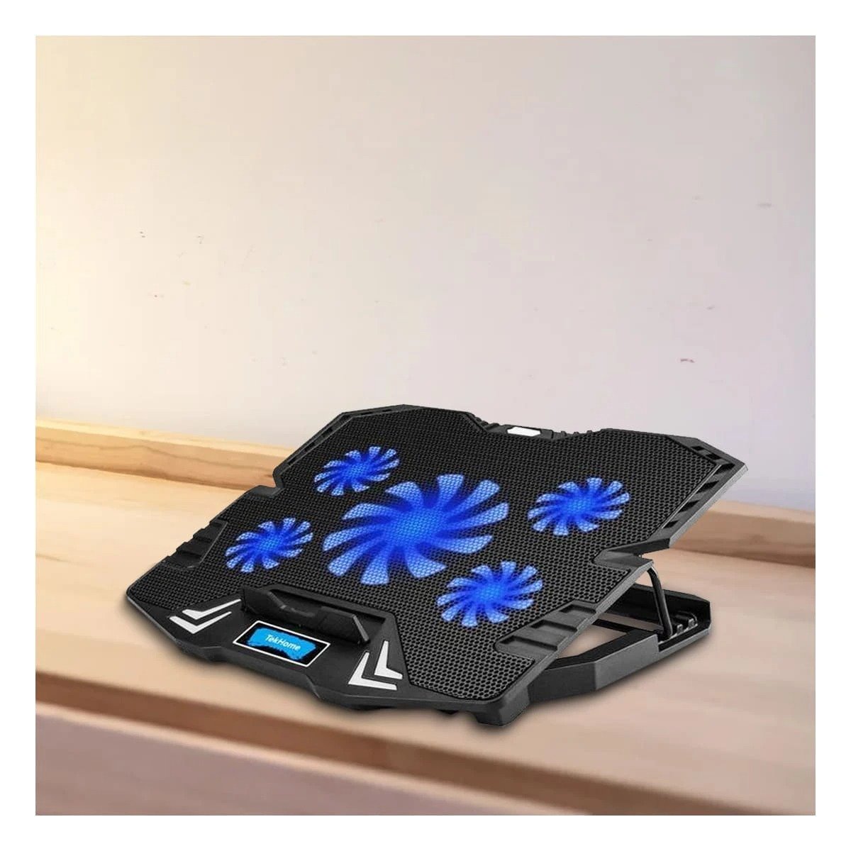 PACK6 REFRIGERADOR PORTATIL PARA LAPTOP COLOR NEGRO CON BASE FIRME Y+PAPEL REGALO - 2