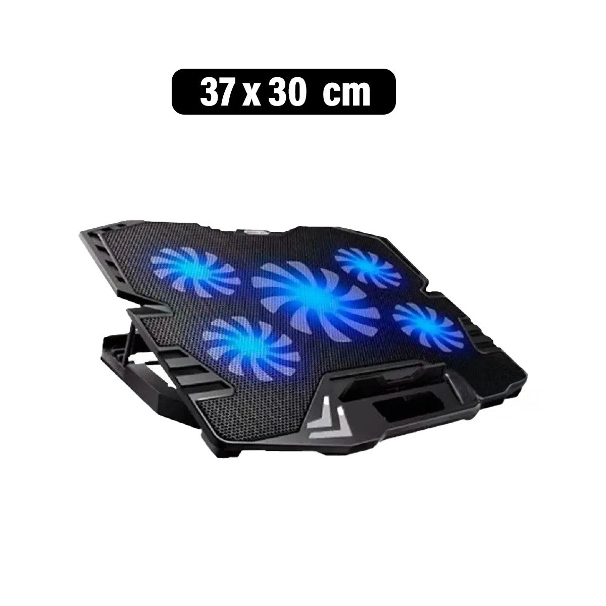 PACK6 REFRIGERADOR PORTATIL PARA LAPTOP COLOR NEGRO CON BASE FIRME Y+PAPEL REGALO - 4