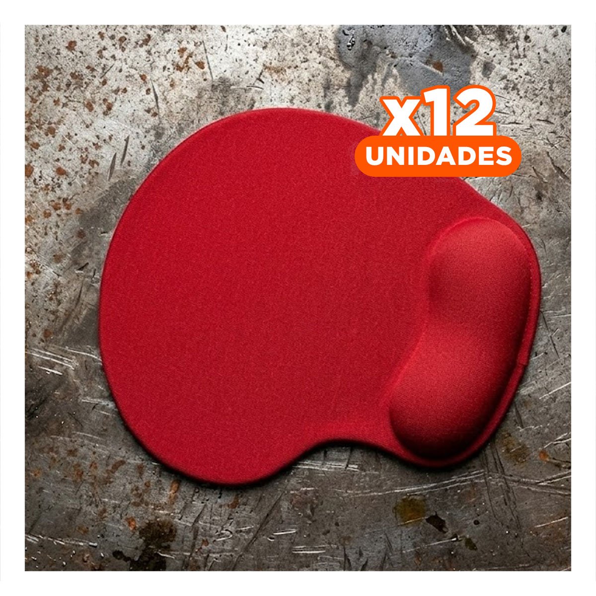 PACK12 PLATAFORMA GEL ERGONOMICA ROJA CON TEXTURA SUAVE Y COMODO DISENO - 1