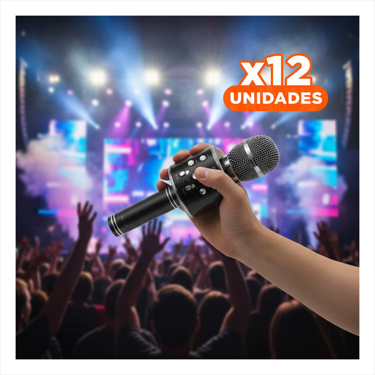 PACK12 PARLANTE COMPACTO NEGRO CON BLUETOOTH PARA EVENTOS Y FIESTA FAMILIAR Y+PAPEL REGALO - 1