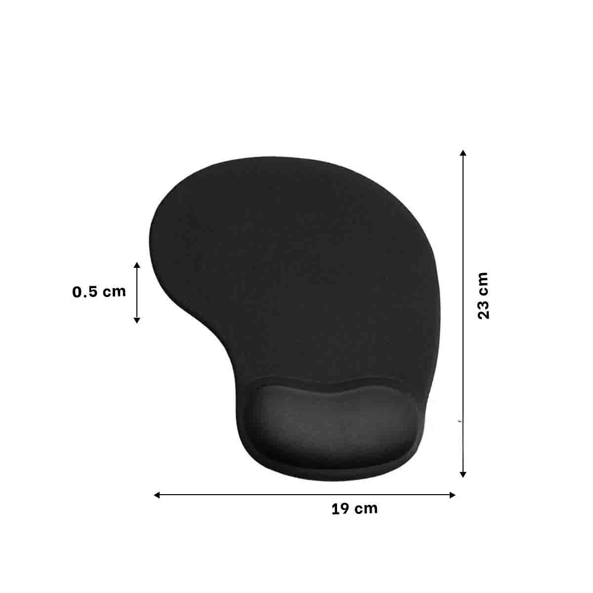 PACK2 MOUSE PAD ERGONOMICO GEL NEGRO PEQUENO CON DISENO COMPACTO Y+REGALO STICKER - 4