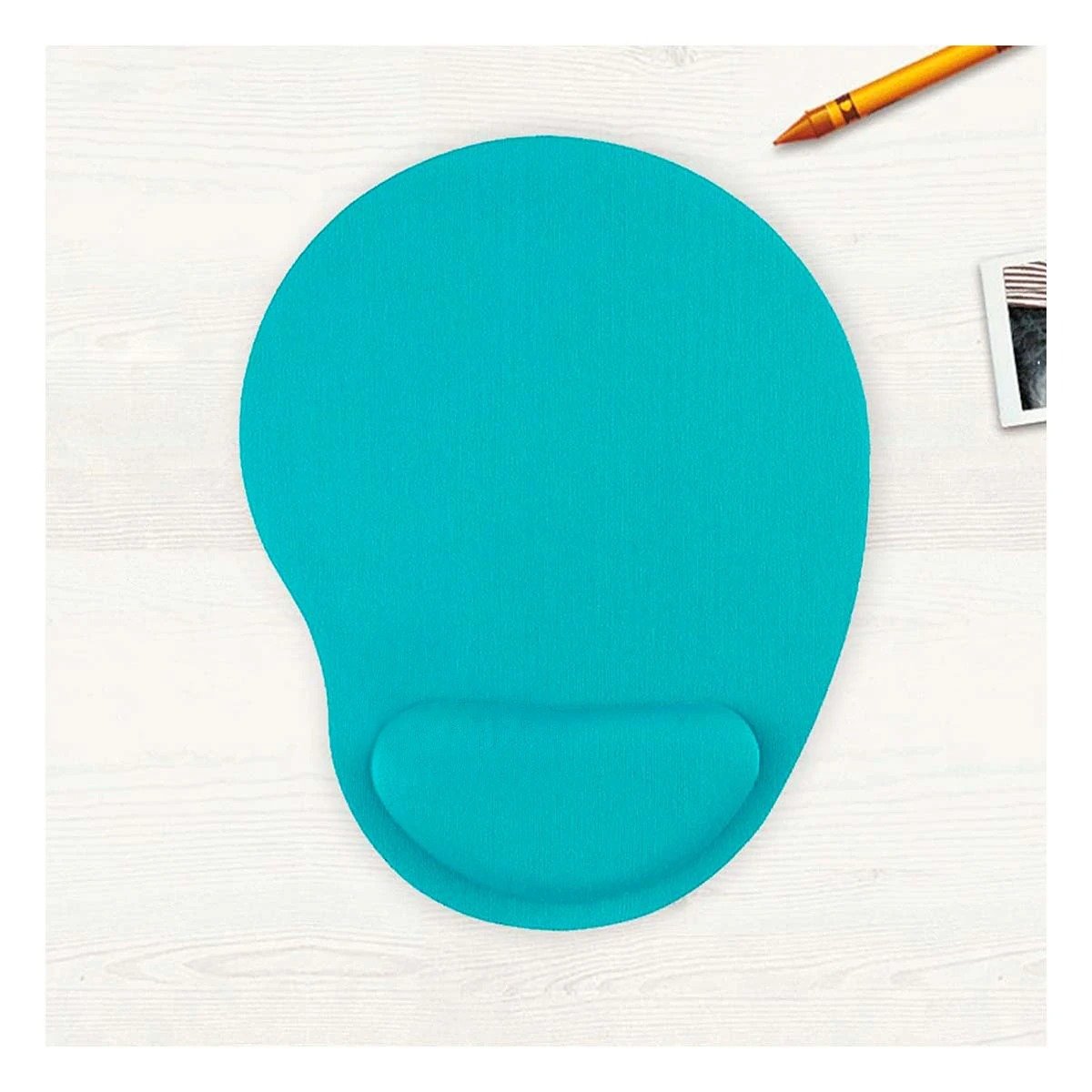 PACK6 PAD ERGONOMICO GEL CELESTE PEQUENO CON SOPORTE SUAVE Y PORTATIL Y+PAPEL REGALO - 2