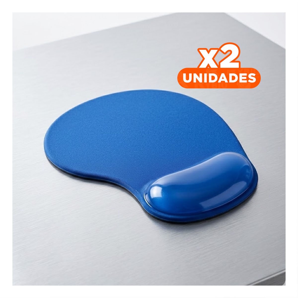 PACK2 ALFOMBRA GEL PEQUEÑA AZUL CON ESTILO MODERNO PARA COMPUTADORA Y OFICINA Y+REGALO STICKER - 1