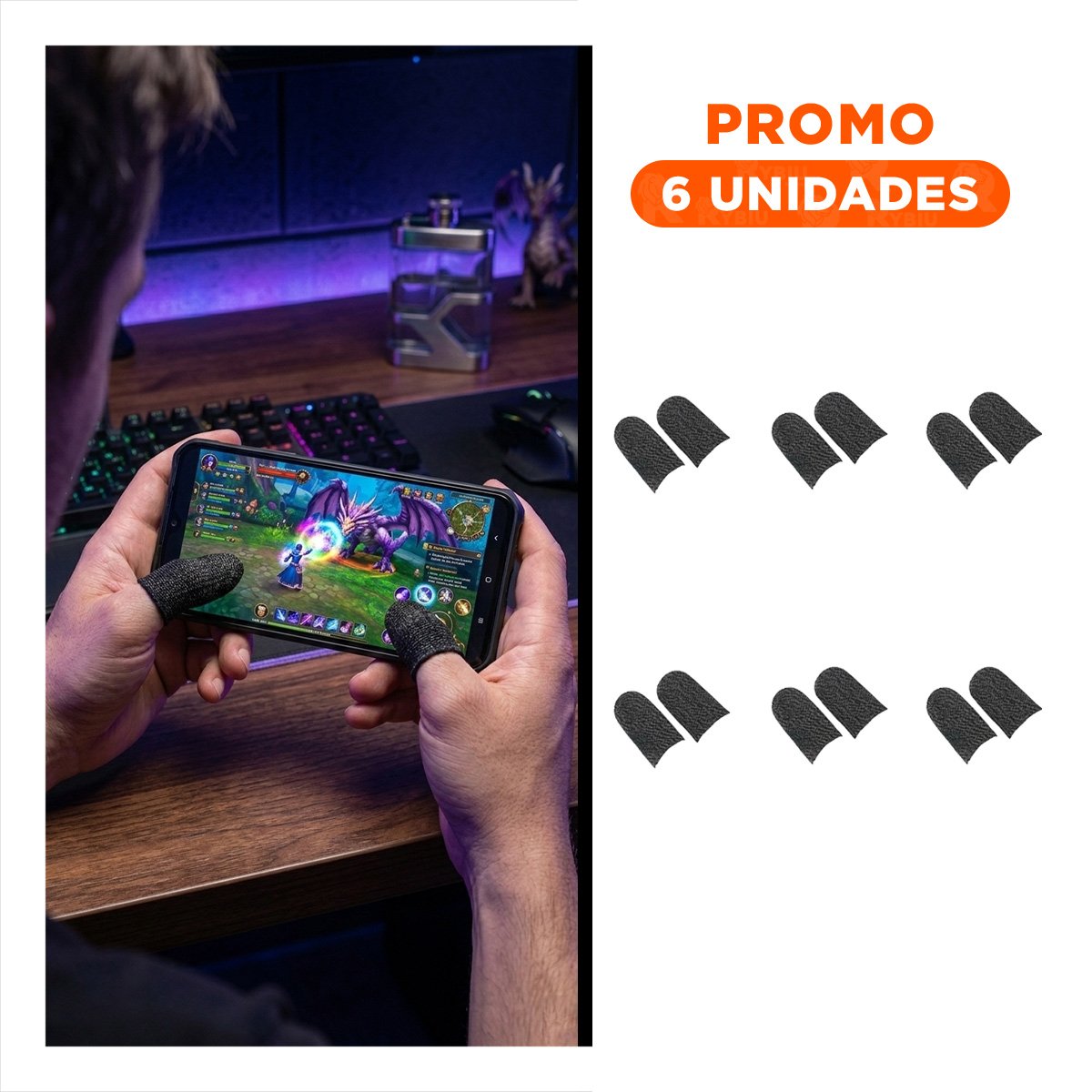 PACK6 DEDAL GAMER MULTIFUNCIONAL CON LUZ LED Y CONECTIVIDAD RAPIDA - 1