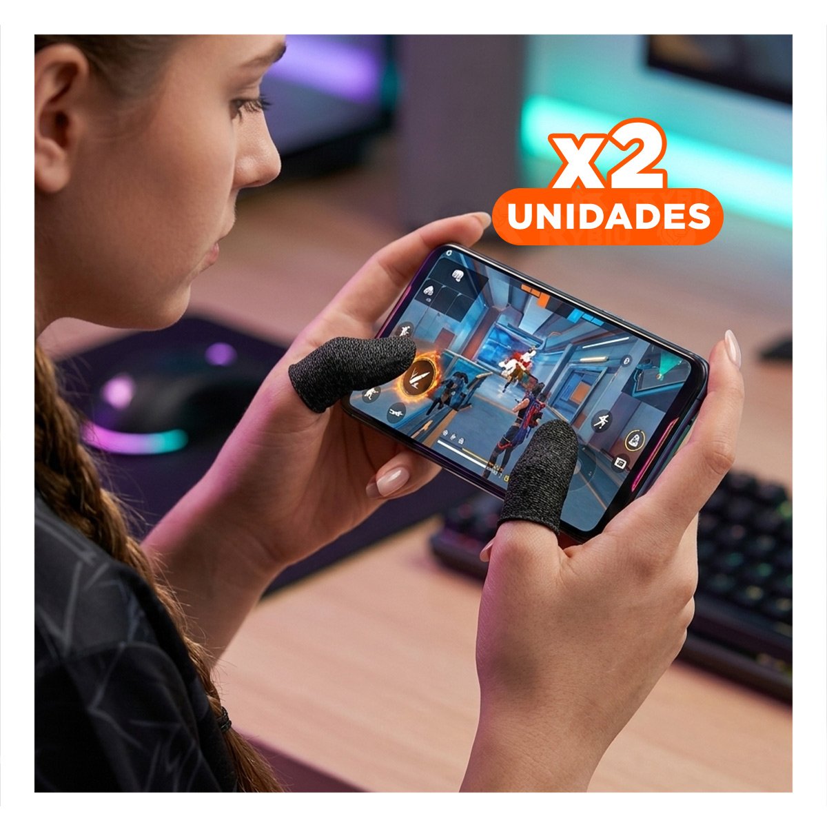 PACK2 ACCESORIO GAMING MULTIFUNCIONAL CON LUZ LED Y CONECTIVIDAD USB Y+REGALO STICKER - 1
