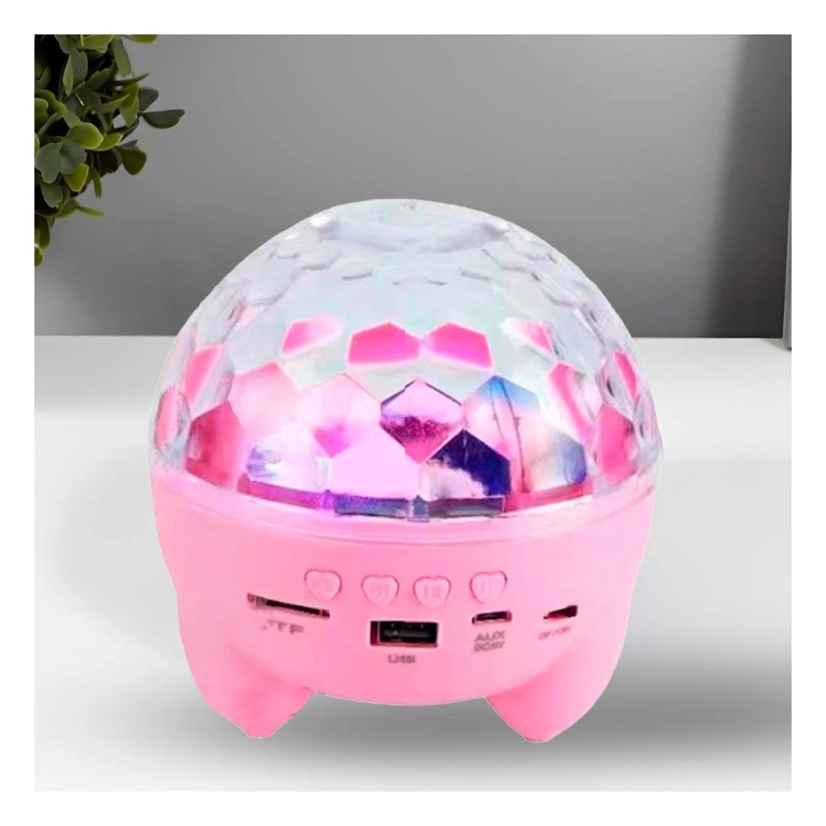 PACK6 SONIDO LAMPARA LED CON PROYECTOR COLOR ROSADO Y+PAPEL REGALO - 5