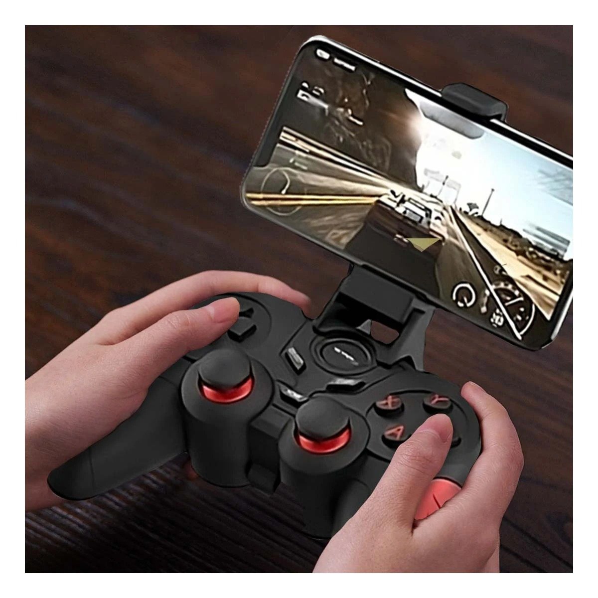 PACK2 JOYSTICK GAMER CON BOTONES PROGRAMABLES Y ALTA SENSIBILIDAD NEGRO ROJO - 2