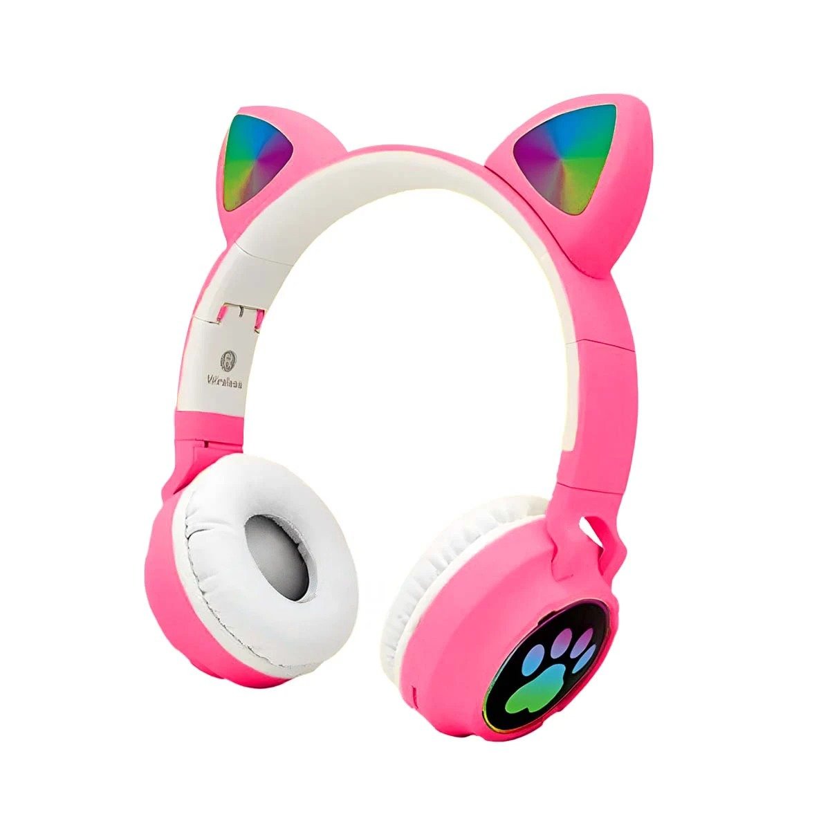 PACK4 AURICULAR STEREO TIPO GATO CON LUCES CON HUELLITAS PARA DIVERSION FUCSIA Y+PAPEL REGALO - 3