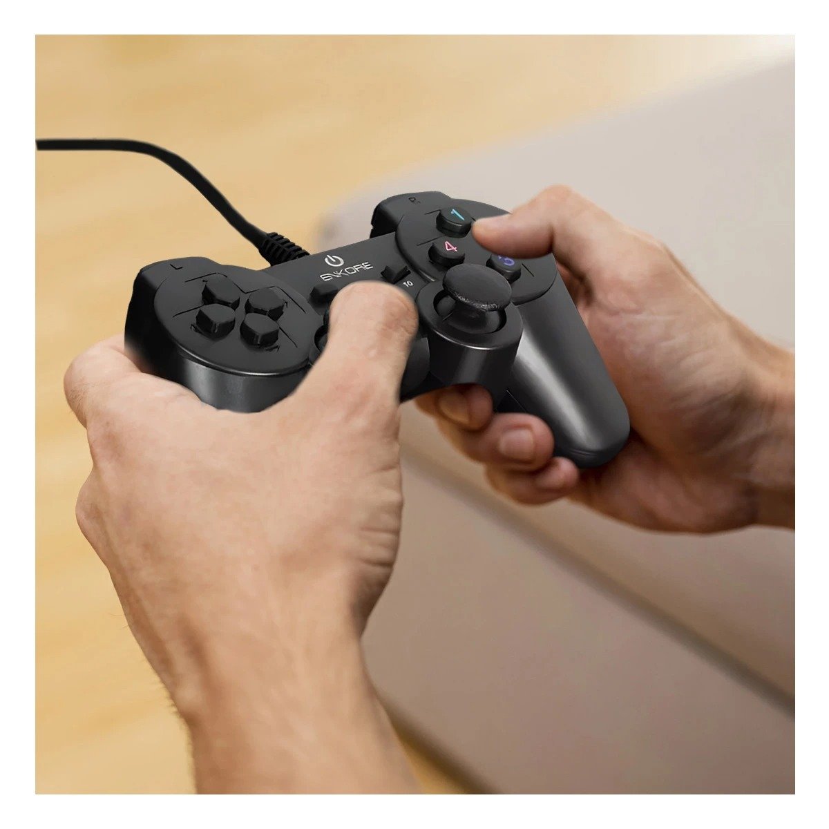 CONTROL GAMER CON DISEÑO ERGONOMICO Y FUNCIONES AVANZADAS COLOR NEGRO Y+REGALO STICKER - 2