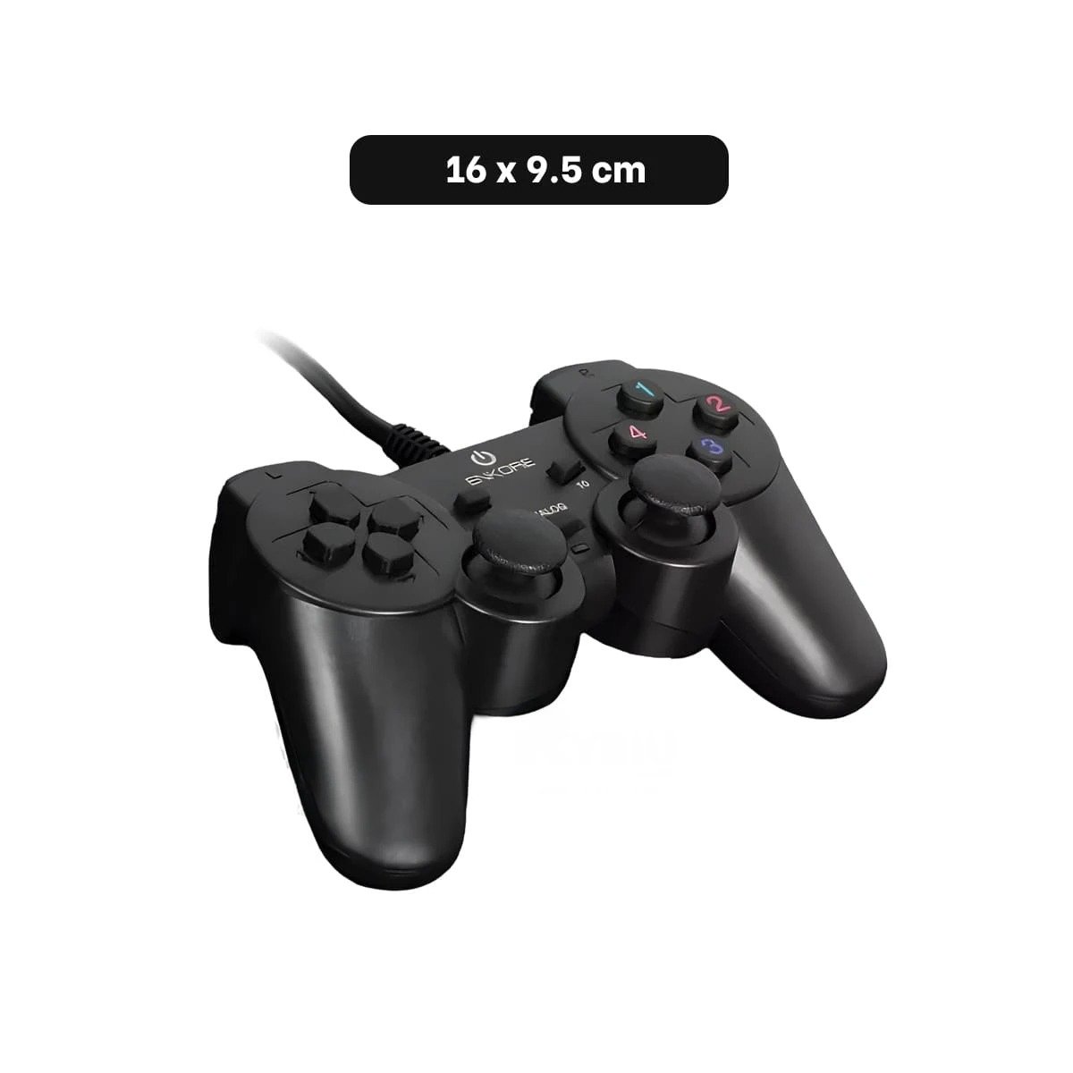 PACK2 CONTROL GAMER INALAMBRICO DE DISEÑO MODERNO Y COMODIDAD COLOR NEGRO Y+PAPEL REGALO - 4