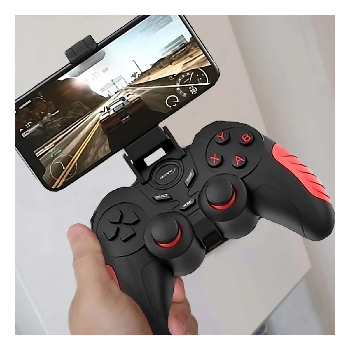 PACK4 CONTROL GAMER CON VIBRACION Y BOTONES MULTIFUNCION COLOR NEGRO ROJO Y+REGALO STICKER - 5