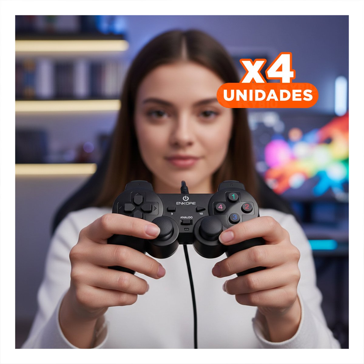 PACK4 MANDO GAMER DE RESPUESTA INSTANTANEA Y TECNOLOGIA INNOVADORA COLOR NEGRO - 1