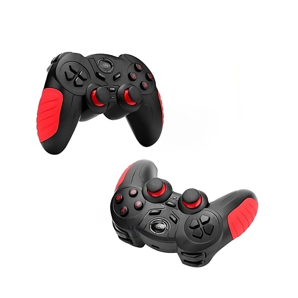 PACK2 PALANCA GAMER DURABLE Y CONFORTABLE NEGRO ROJO PARA JUEGOS Y+REGALO STICKER - 2