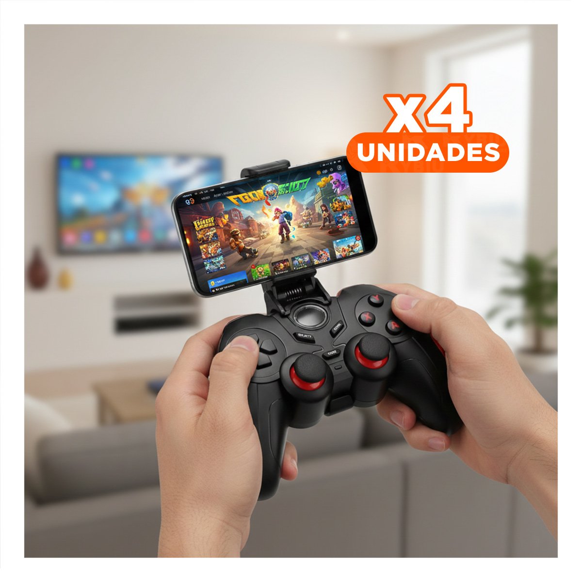 PACK4 MANDO GAMER DE RESPUESTA INSTANTANEA Y TECNOLOGIA INNOVADORA COLOR NEGRO ROJO - 1