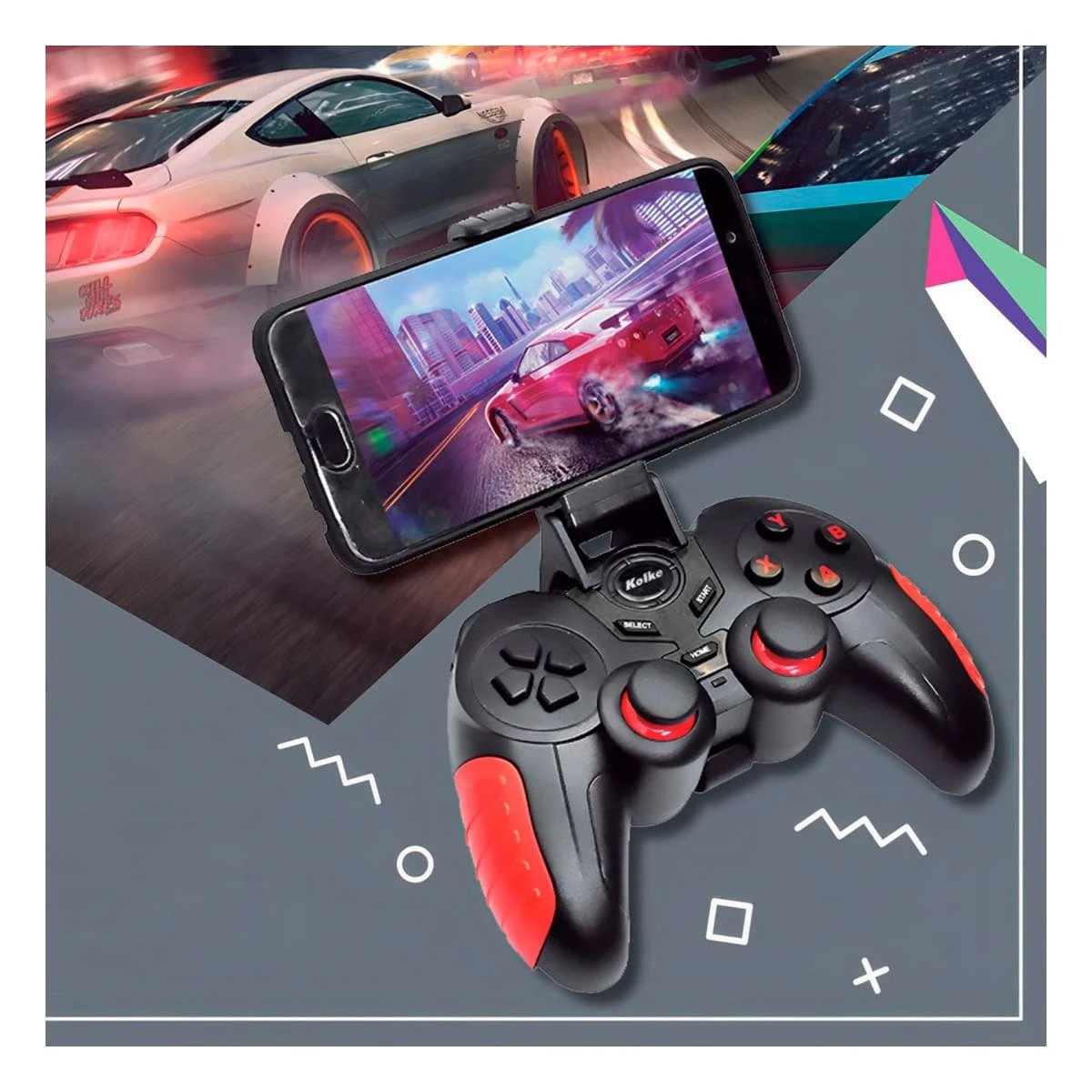 PACK4 MANDO GAMER DE RESPUESTA INSTANTANEA Y TECNOLOGIA INNOVADORA COLOR NEGRO ROJO - 3